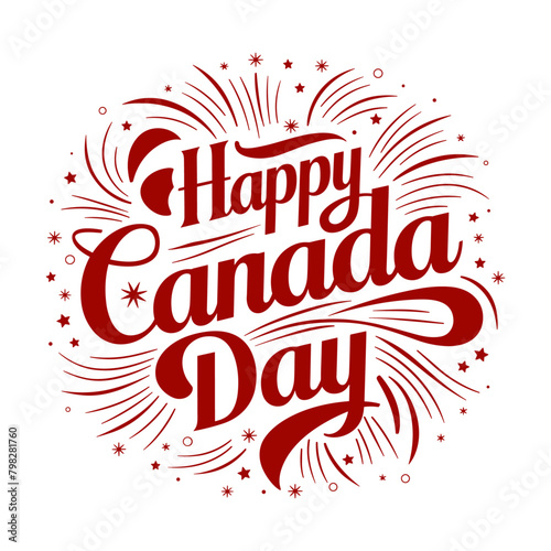 2024 canada day vector illustration, happy canada day