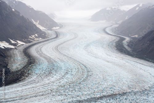 Salmon glacier along Cassiar Highway near Hyder, Alaska and Stewart, Canada.