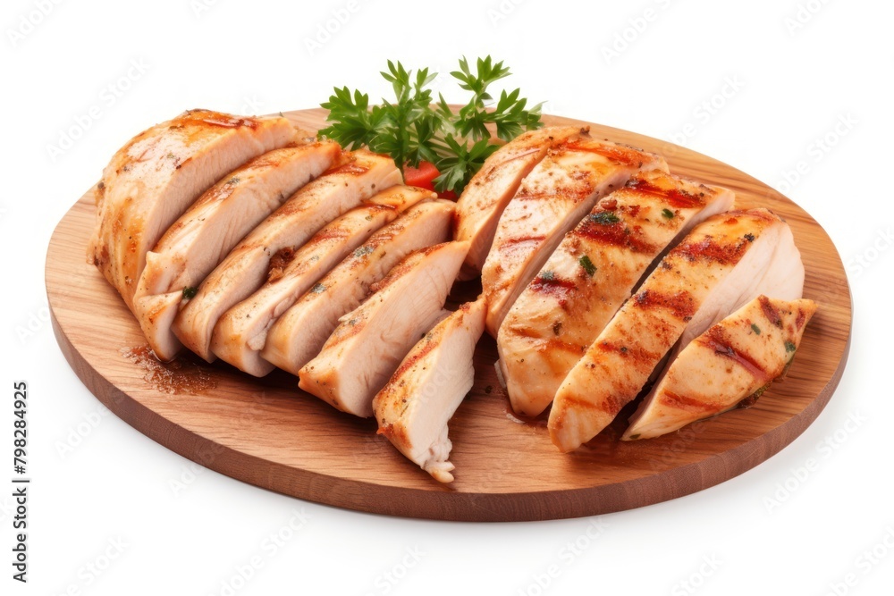 Grilled chicken sliced meat food. Grilled chicken sliced meat food.