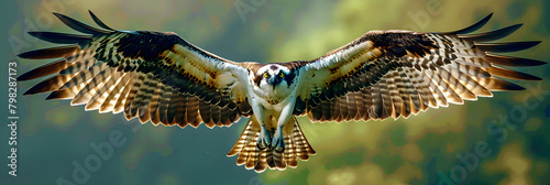Harmony in Motion: Majestic Osprey Bird Caught in Mid-Flight