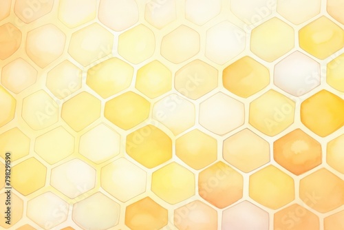 A yellow and white background with a honeycomb pattern