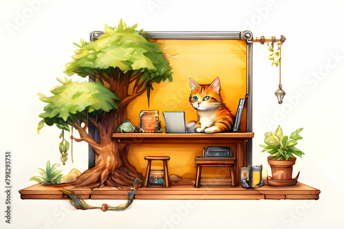 cat and tree
Generative AI