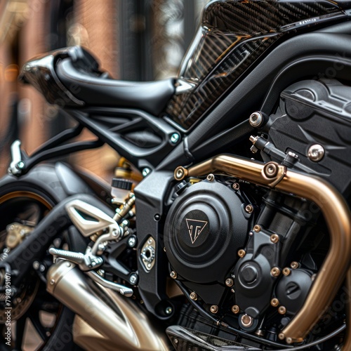 Detailed Close-ups: Images that focus on the intricate details of the motorcycle, such as the engine, wheels, and craftsmanship of the seat and handlebars. Generative AI