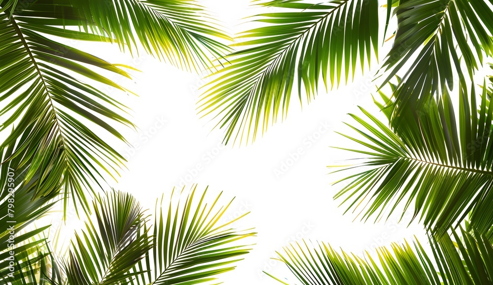 Green Palm Leaves Summer Vacation Design