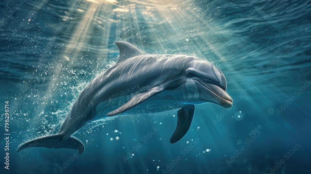 dolphin fantasy illustration