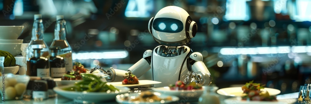 A robotic chef at a hightech restaurant creates dishes by randomly selecting ingredients, offering unique culinary surprises