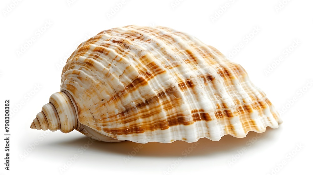 Close up of sea shell isolated on white background Close up of sea shell isolated on white background