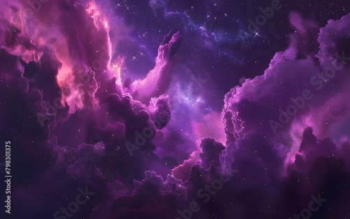 a Dreamy purple Cosmic Universe © Yi_Studio