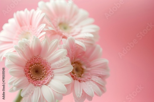 Gerbera Daisies, Gentle Pink, Fresh Spring Blossoms © r3mmm