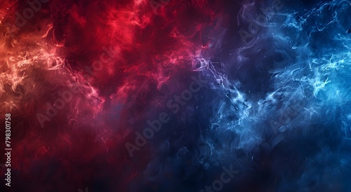 Colorful Space Background with Red and Blue Nebula