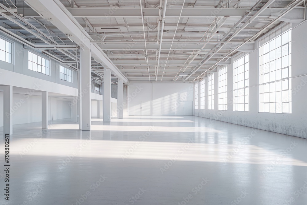 Clear and clean white concreate warehouse flooring headquarters architecture. Clear and clean white concreate warehouse flooring headquarters architecture.