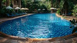 outdoor pool at villa in summer