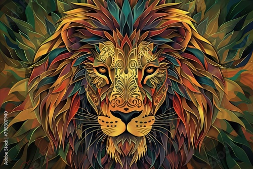 Intricate Lion Head Tattoo Vector Art  Capturing the Wild Spirit of Nature s King in Bold Design