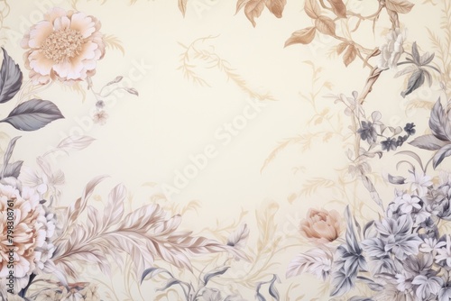 Pale flowers wallpaper pattern art.