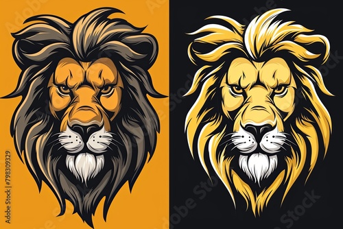 Vector Lion Mascot  Symbol of Leadership and Strength in the Animal Kingdom