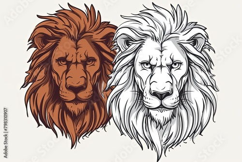 Predatory Crown  Lion Mascot Vector Art  Fusion of Nature and Power