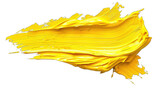 Stroke of  yellow paint texture, paited with brush