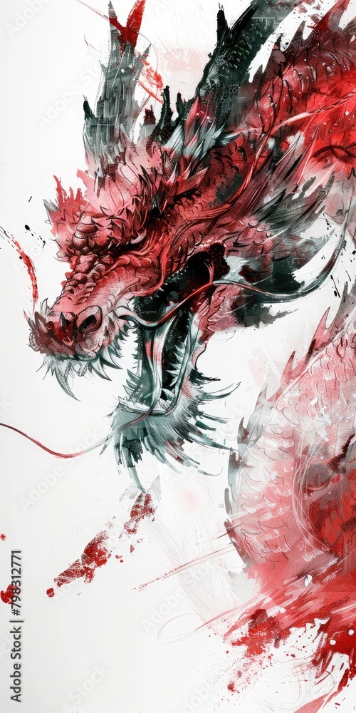 Watercolor illustration white background dynamic composition digital art fantasy concept Watercolor illustration white background dynamic composition digital art fantasy concept