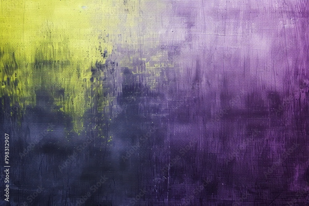 Fototapeta premium Indigo Violet Lime: Textured Canvas Shadow Play in Grunge Gradient