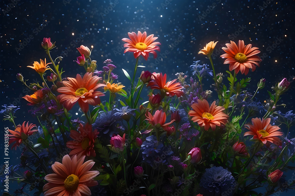 Stars and flowers Stars and flowers