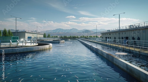 Innovative D Rendering of Advanced Fish Farming Technology for Sustainable Food Production