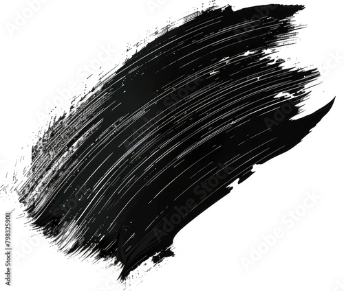 a black color paint brush stroke 