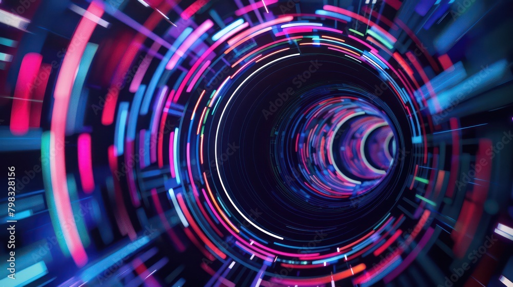 digital futuristic ultraviolet circular pattern glowing blue pink, and bokeh lights digital futuristic ultraviolet circular pattern glowing blue pink, and bokeh lights