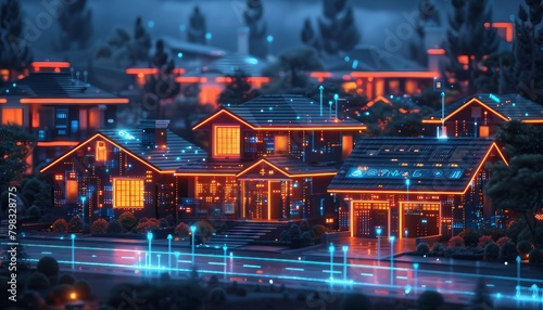 Energy-Efficient Living Space, smart home environment where AI algorithms regulate energy usage based on occupancy patterns, 