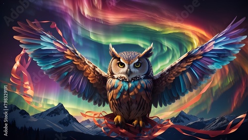 night views owl birds , wallpapers