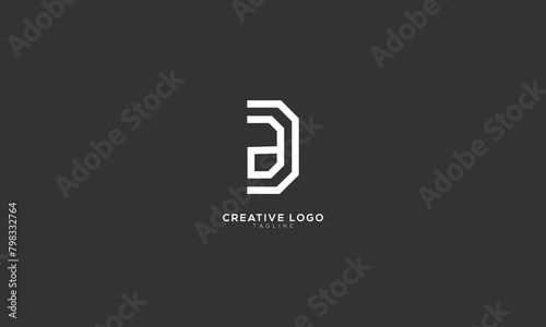 AD DA Abstract initial monogram letter alphabet logo design