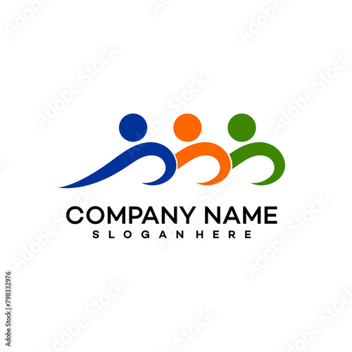 group logo vector template illustration design © Bayu
