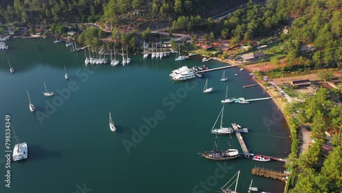 Orhaniye Bay, great place for yachting trip, offers all necessary facilities and amenities for yacht owners and sailors. Yachts can dock and moor at the Marina. Marmaris Muğla, Turkey
 photo