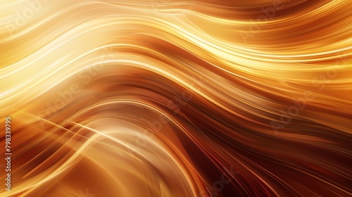 Dynamic wallpaper featuring swirling lines in shades of golden and amber, moving fluidly across the screen