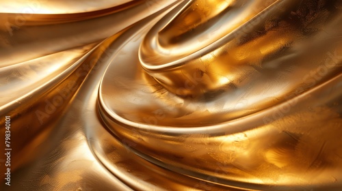 Hypnotic golden swirls forming a dynamic and elegant pattern, perfect for a sophisticated wallpaper design