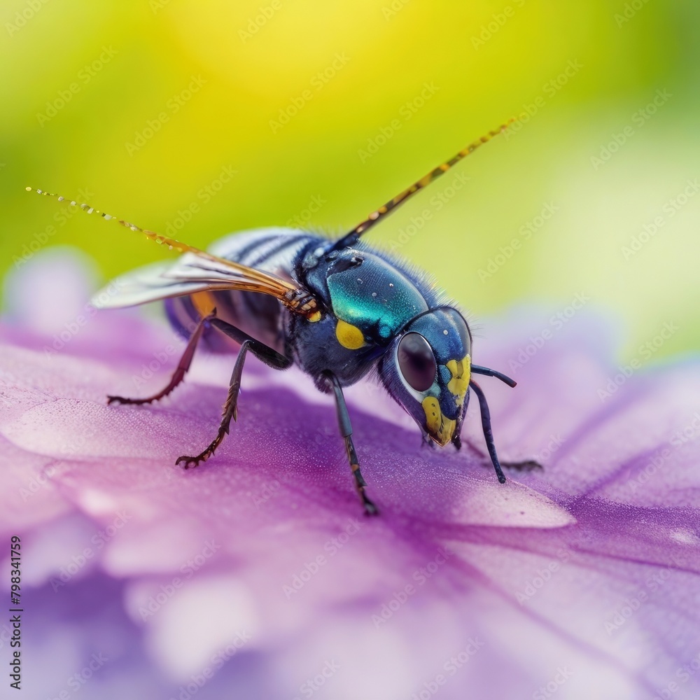 Naklejka premium fly on leaf