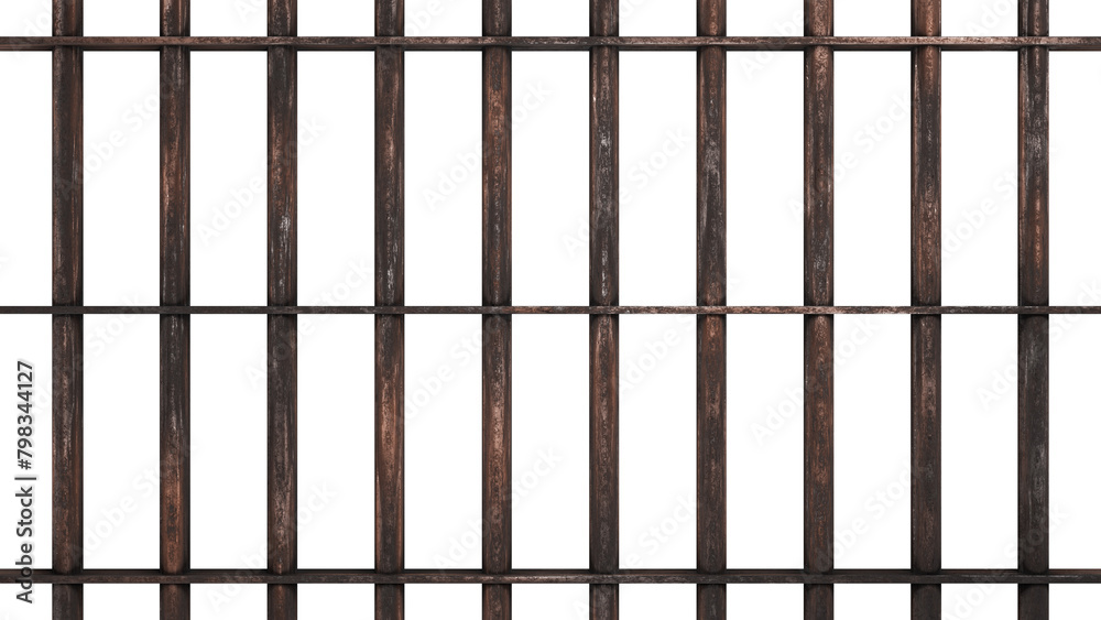 custom made wallpaper toronto digitalOld rusty metal prison bars. Isolated iron cage background. 3D rendering.