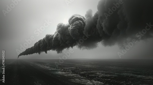 Obsidian Veil: Cut-Out Silhouette of Black Smoke