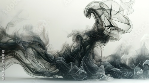Sinister Simplicity: Cut-Out Form of Black Smoke