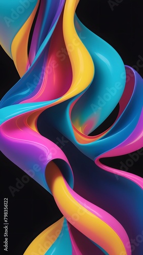 Colorful fluid background wallpaper  wavy abstract  futuristic and modern. Isolated object.