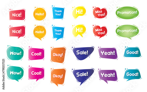 Bubble Speech border frame Gradiant design for decoration or hightlight text word sale price