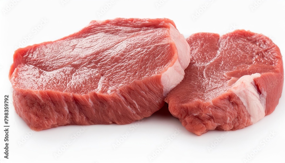 raw meat on a white background raw meat on a white background