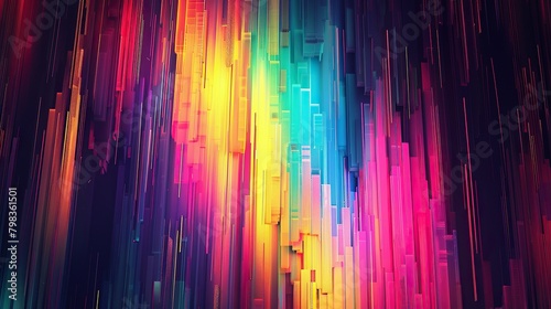 glitch noise pattern, wall paper, ultra vivid colorful, block noise 