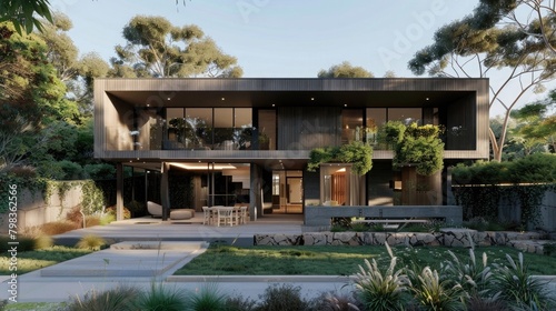 Envision a home design situated in the bayside of Melbourne, Australia, capturing the essence of coastal living © Khalif