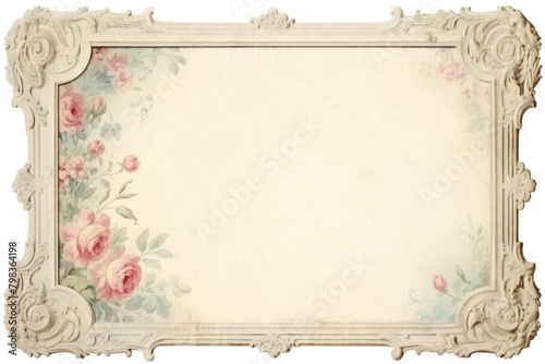Vintage frame of collage paper white background architecture.