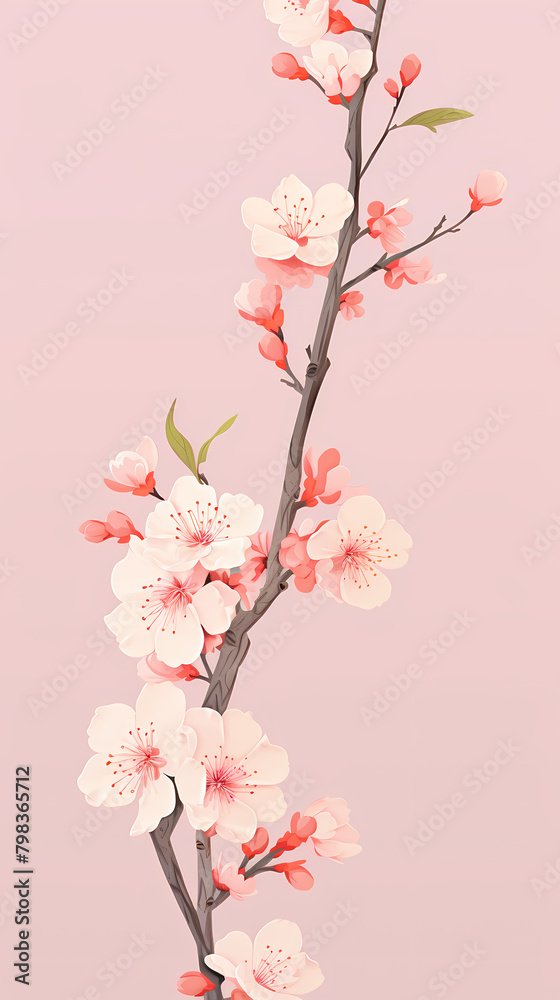 Beautiful pink cherry blossoms