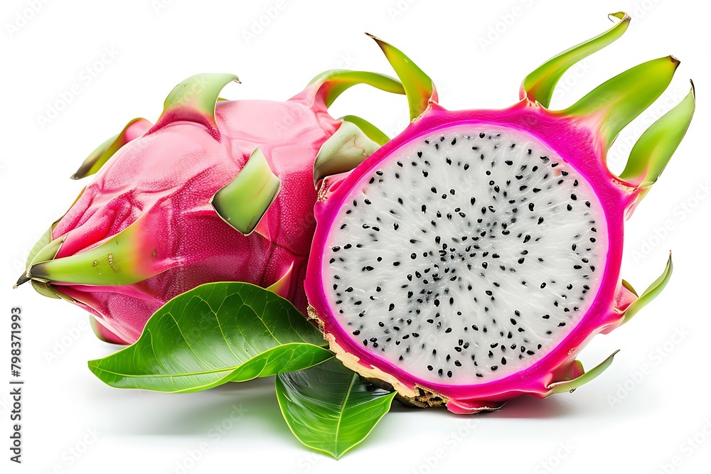Dragon fruit isolated on a white background. Dragon fruit isolated on a white background.