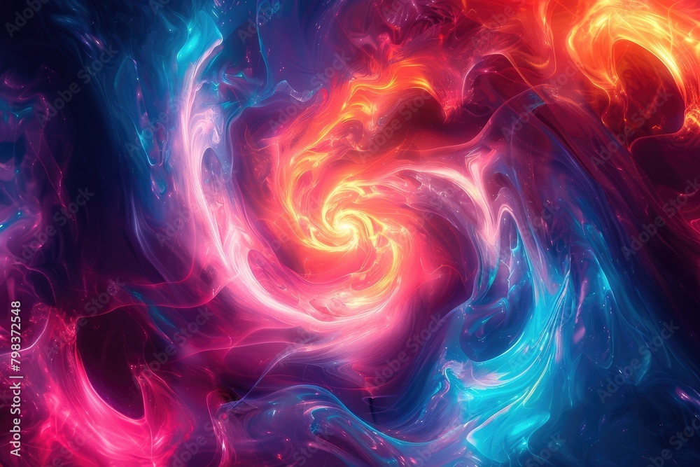 Swirling Neon Abstract Energy Flow. Swirling Neon Abstract Energy Flow.