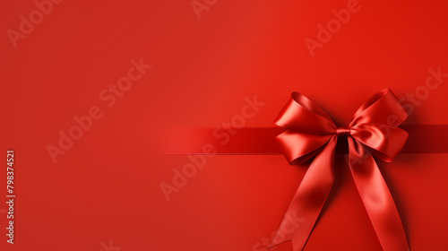 Bow on red background