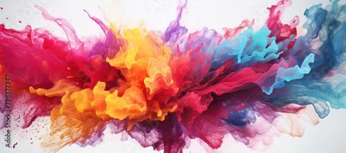 colorful watercolor ink splashes, paint 315
