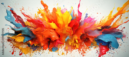 colorful watercolor ink splashes, paint 311 photo